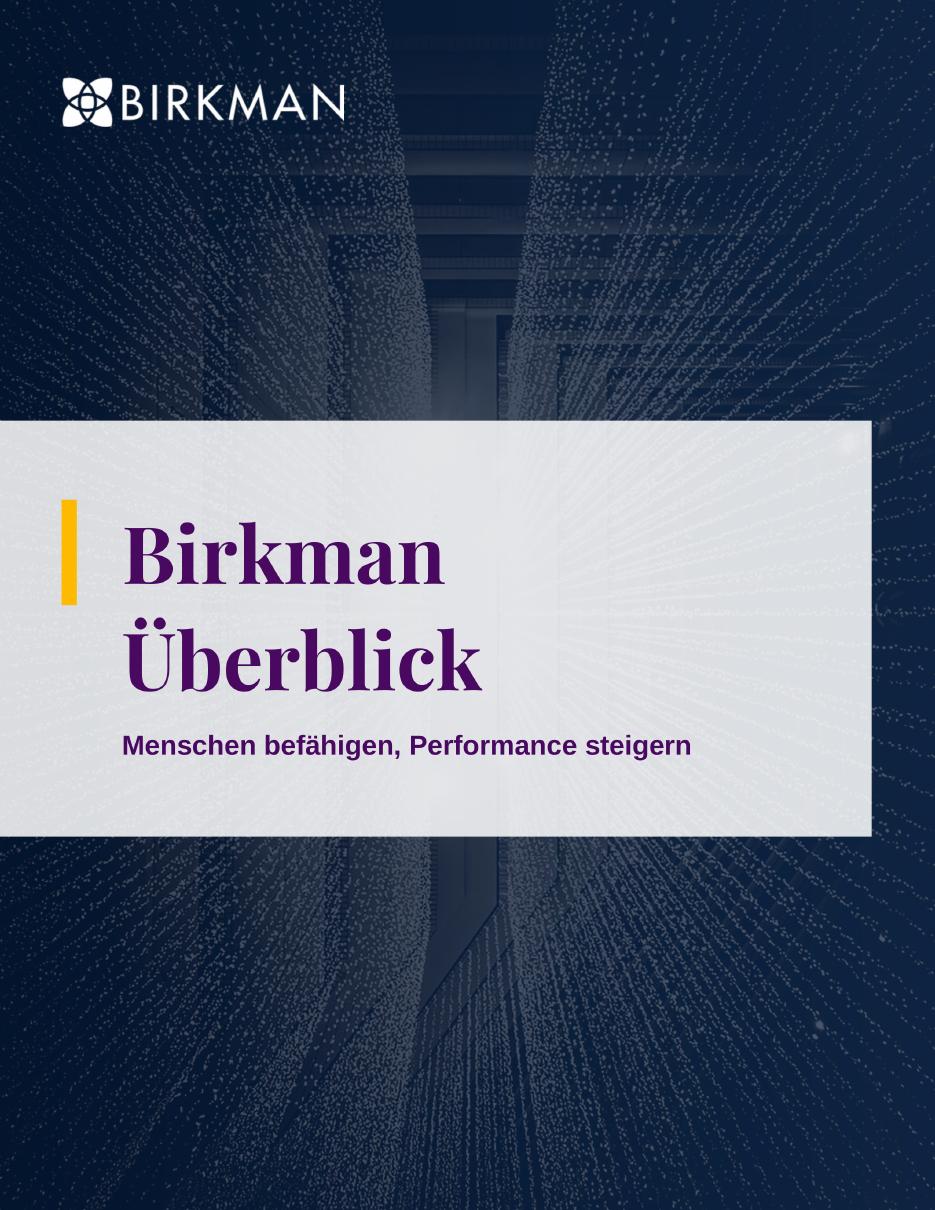 Birkman-Broschüre Seite 1